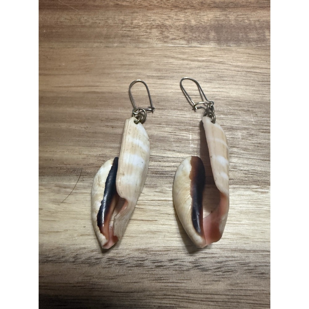 Pink Curly Shell Earrings Mermaidcore Beach Vacation Boho Nautical